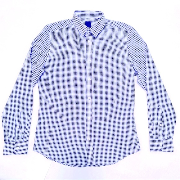 H&M Other - H & M Men’s Dress Shirt, Slim Fit, Dark Blue & White Checked, Size Medium